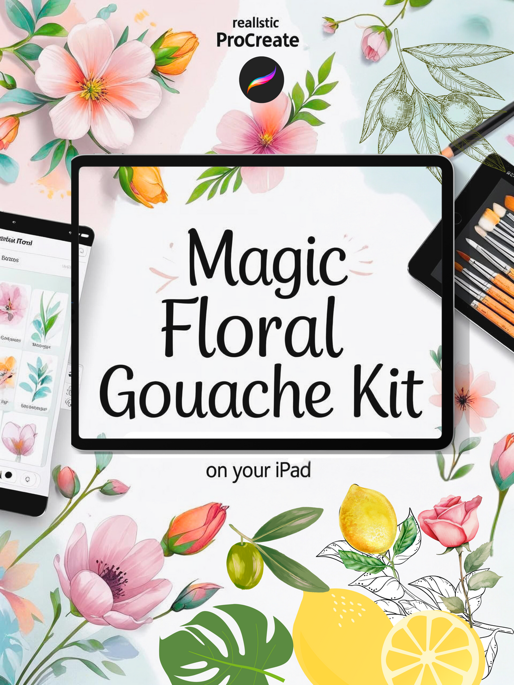 Magic Floral Gouache Kit for Procreate